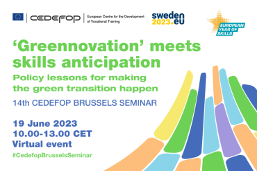 Cedefop Brussels seminar 19 June 2023: 'Greennovation' meets skills anticipation