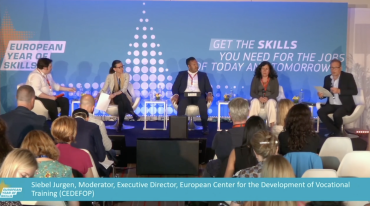 Juergen Siebel, Cedefop Executive Director at a panel of the Making skills count conference