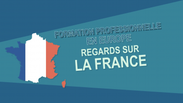 Map of France and the text la formation professionnelle en France