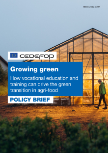 Greenhouse as cover page of publication Growing green: how vocational education and training can drive the green transition in agri-food
