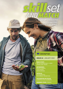 the cover shows a shot of a young man and woman picking organically grown vegetables on a farm